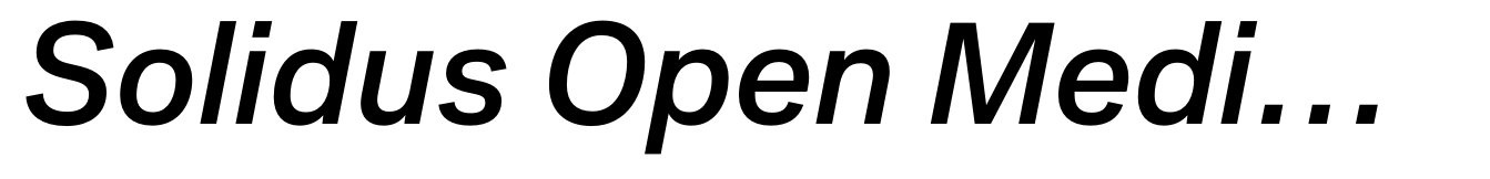 Solidus Open Medium Italic
